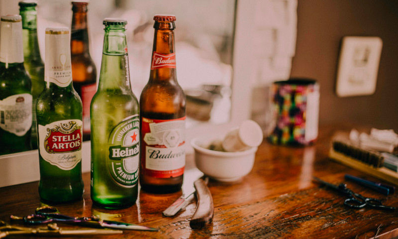 Verschillende bieren in flesje